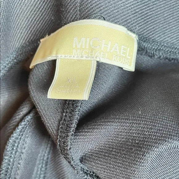 Michael Kors Navy Blue Trousers with Gold Zippers - Picture 2 of 6